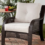 Ensemble de deux coussins d'extérieur haut de gamme Sunbrella pour assise profonde