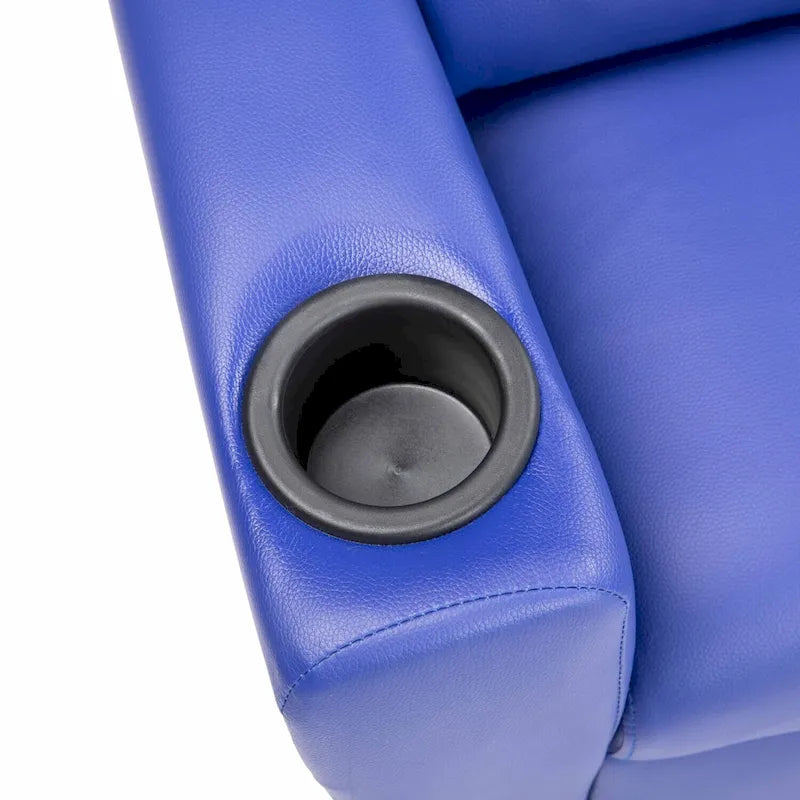 Fauteuil inclinable pour enfants en PVC avec fonction d'inclinaison par poussée, porte-gobelet et repose-pieds confortable