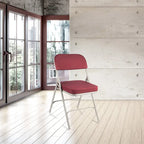 Chaise pliante de luxe matelassée en tissu de la collection Bernadine de Hampden Furnishings, lot de 2