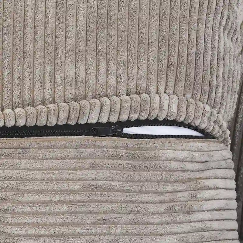 Grand canapé modulaire sectionnel en velours côtelé, en forme de U, 4 places avec 2 poufs et 5 oreillers