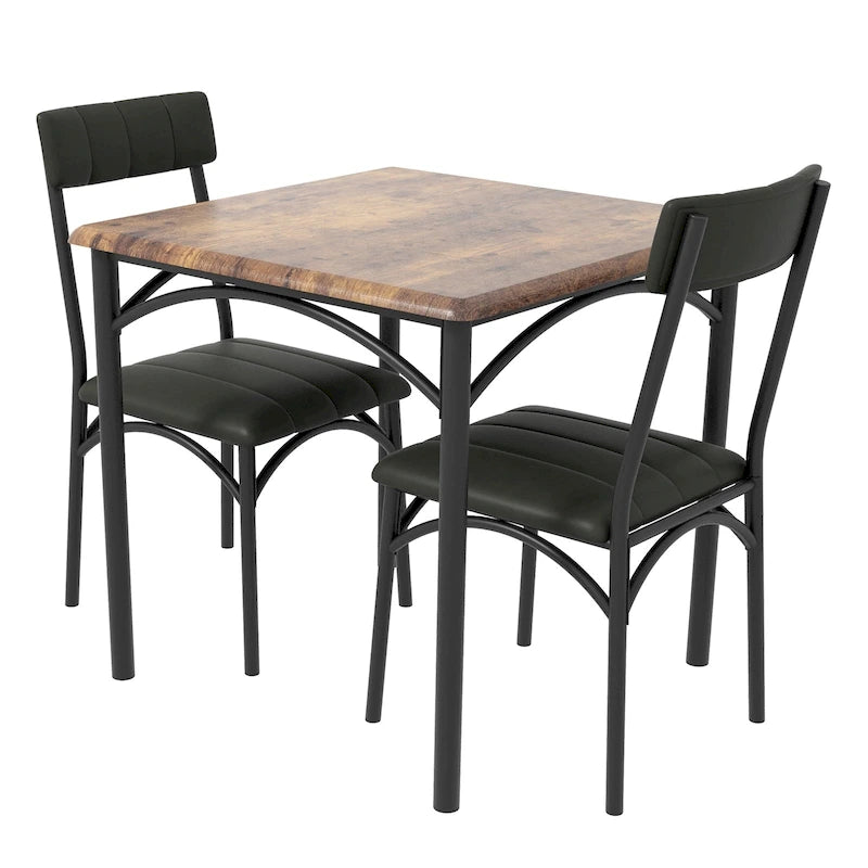 Ensemble table de cuisine et 2 chaises rembourrées