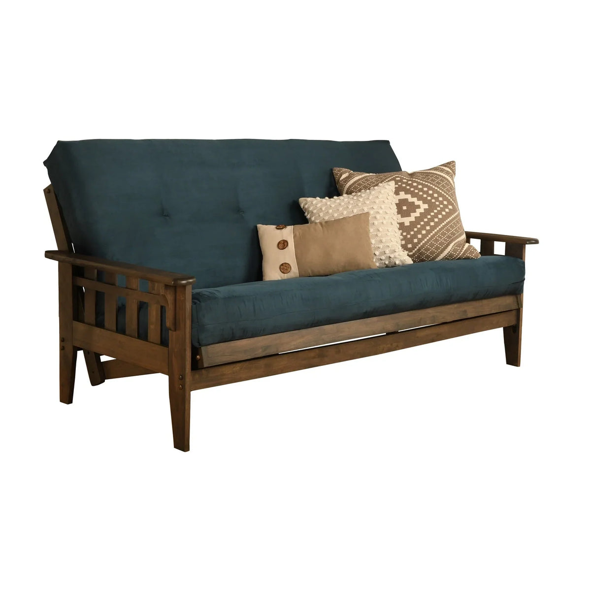 Ensemble de futon rustique pleine grandeur Somette Tucson en noyer avec matelas