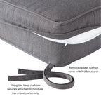 Ensemble de deux coussins d'extérieur haut de gamme Sunbrella pour assise profonde