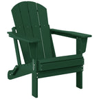 Chaise Adirondack pliante d'extérieur tout temps Polytrends Laguna résistante à la décoloration pour patio