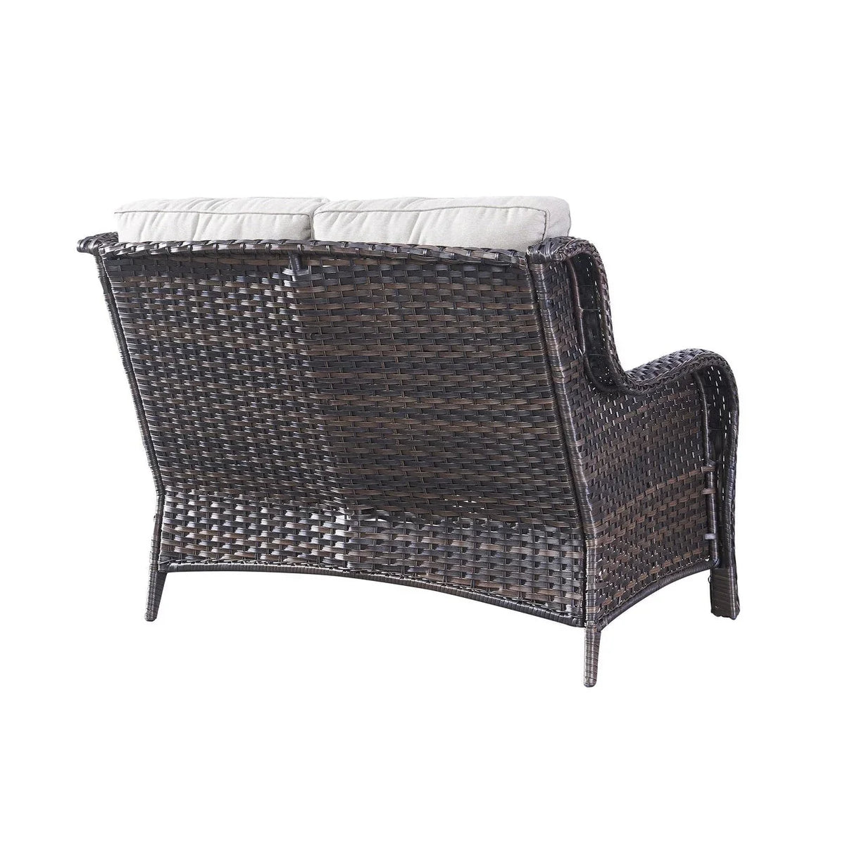 Gymojoy Canapé d'extérieur deux places en rotin Wicker Sofa Set