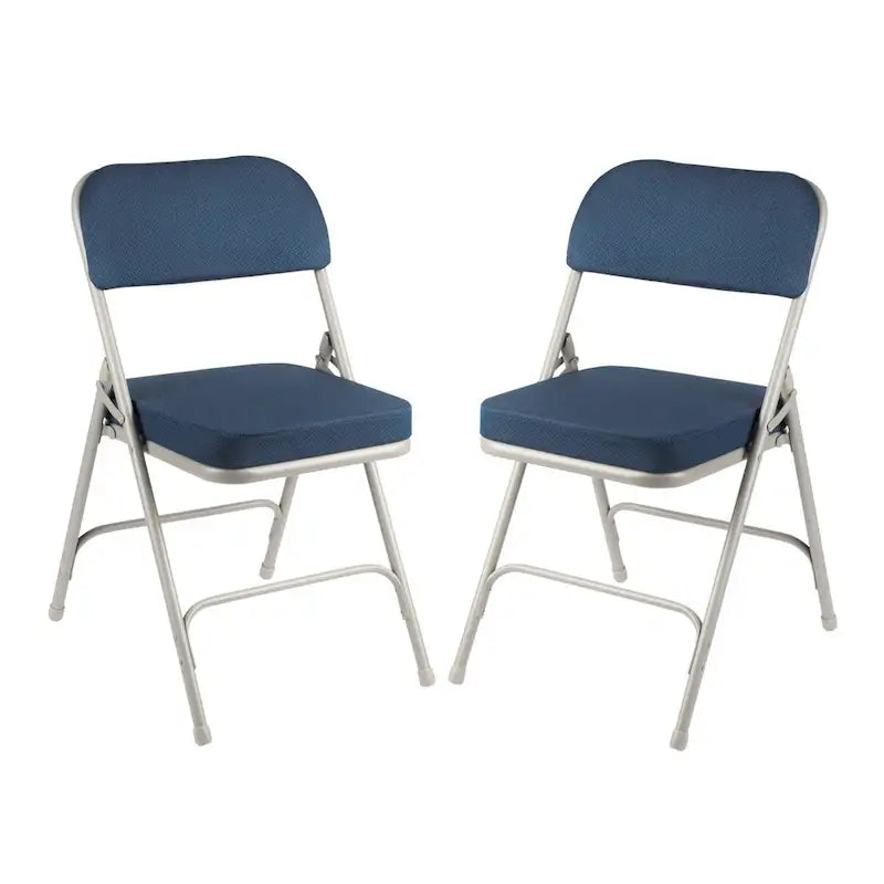Chaise pliante de luxe matelassée en tissu de la collection Bernadine de Hampden Furnishings, lot de 2