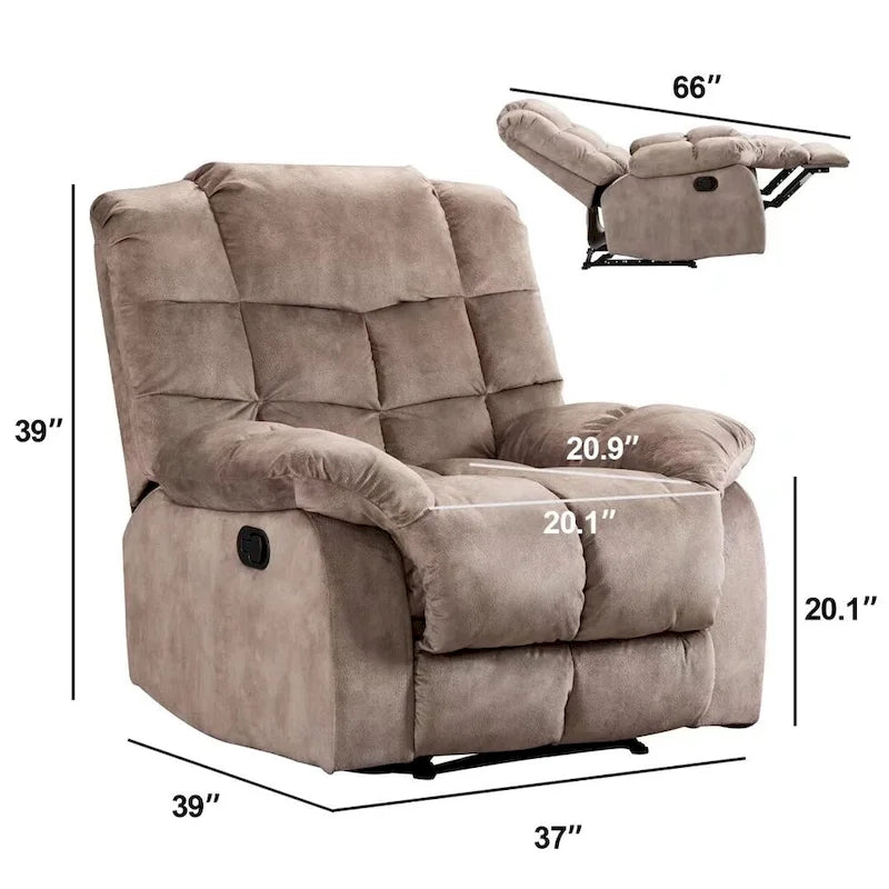 Fauteuil inclinable manuel ergonomique très rembourré