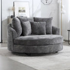 Fauteuil Moderne Rond Avec 5 Coussins Et Pouf Optionnel