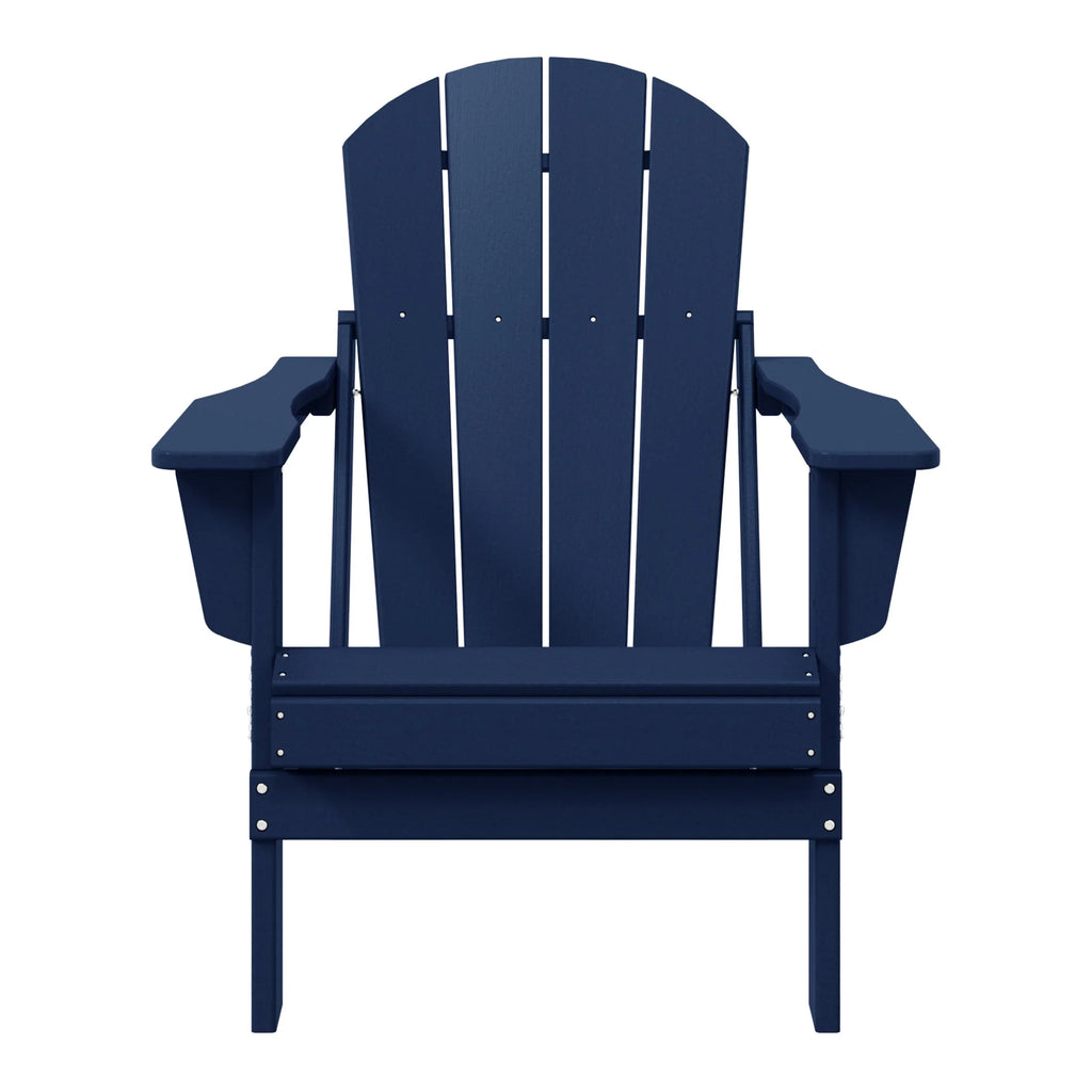Chaise Adirondack pliante d'extérieur tout temps Polytrends Laguna résistante à la décoloration pour patio