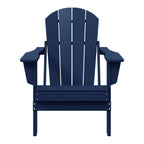 Chaise Adirondack pliante d'extérieur tout temps Polytrends Laguna résistante à la décoloration pour patio