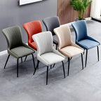 Chaises de salle à manger sans accoudoirs gris foncé industrielles