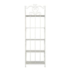 Étagère de Boulanger Pliable Haute à 5 Niveaux en Métal Décoratif pour Intérieur/Extérieur - Or ou Blanc - Roche River Decor