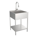 Transolid EWS-2422S Évier de buanderie et support de lavage en acier inoxydable de 24 po L x 22 po P x 35 po H - 24 po x 22 po