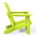 Chaise Adirondack pliante d'extérieur tout temps Polytrends Laguna résistante à la décoloration pour patio