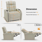 Fauteuil inclinable électrique MCombo avec appuie-tête réglable, siège de cinéma maison à deux moteurs avec port USB, cuir respirant HTS411