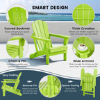 Chaise Adirondack pliante d'extérieur tout temps Polytrends Laguna résistante à la décoloration pour patio