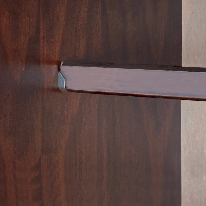 Palace Imports Kyle Armoire 4 portes 100 % en bois massif avec portes en bois massif ou portes miroir