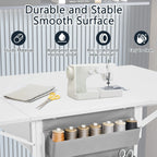 Table artisanale réglable en hauteur avec étagères de rangement, table de coupe pliante mobile pour bureau à domicile, salle de couture, salle d'artisanat