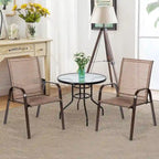 Costway Lot de 4 chaises de jardin et de terrasse avec accoudoirs – Voir détails