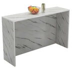 Table de bar longue rectangulaire blanche en bois pour salon