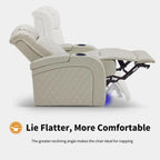 Fauteuil inclinable électrique MCombo avec appuie-tête réglable, siège de cinéma maison à deux moteurs avec port USB, cuir respirant HTS411