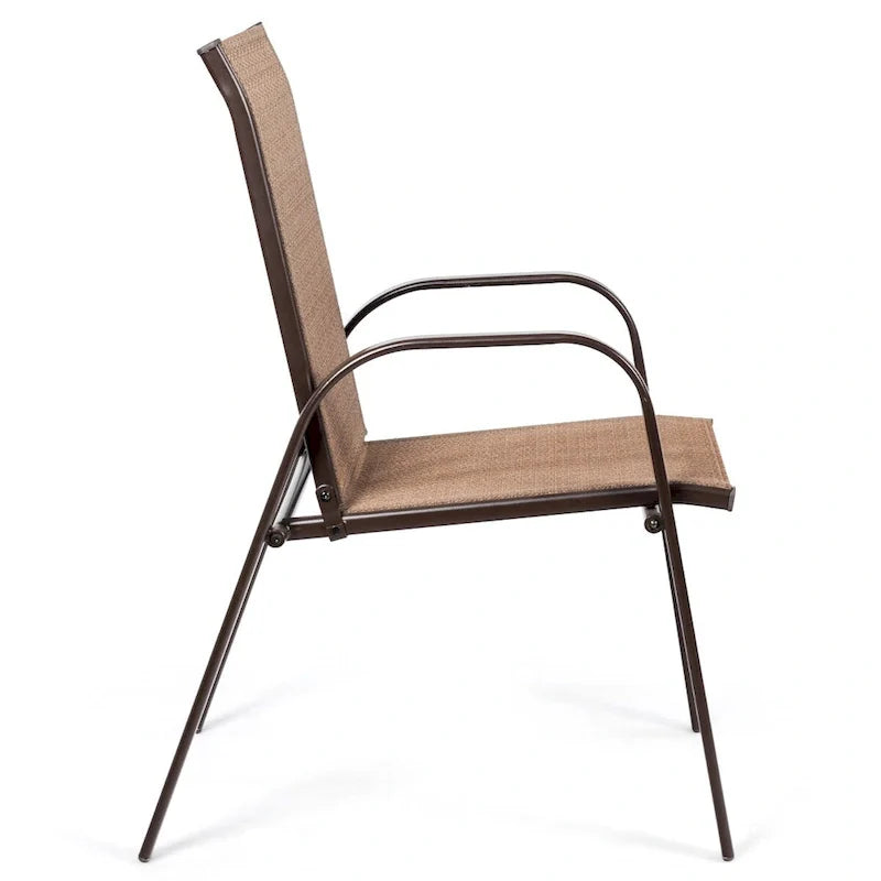 Costway Lot de 4 chaises de jardin et de terrasse avec accoudoirs – Voir détails