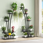 Étagère à plantes d'intérieur, porte-fleurs à 6 niveaux pour jardin - Lot de 2