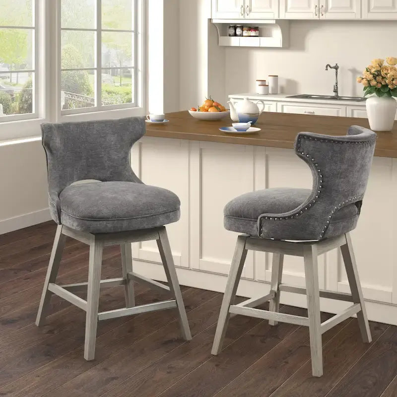 Tabouret de comptoir pivotant à 360 degrés Janet de Madison Park
