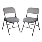 Chaise pliante de luxe matelassée en tissu de la collection Bernadine de Hampden Furnishings, lot de 2