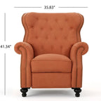 Fauteuil inclinable en tissu touffeté Walder avec têtes de clous par Christopher Knight Home