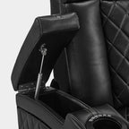 Fauteuil inclinable électrique MCombo avec appuie-tête réglable, siège de cinéma maison à deux moteurs avec port USB, cuir respirant HTS411