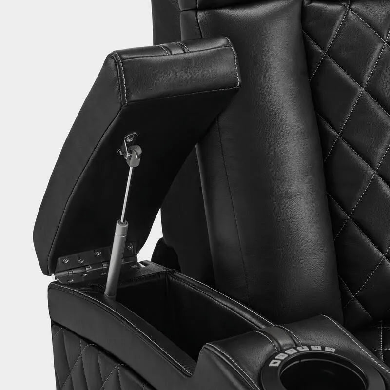 Fauteuil inclinable électrique MCombo avec appuie-tête réglable, siège de cinéma maison à deux moteurs avec port USB, cuir respirant HTS411