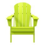 Chaise Adirondack pliante d'extérieur tout temps Polytrends Laguna résistante à la décoloration pour patio