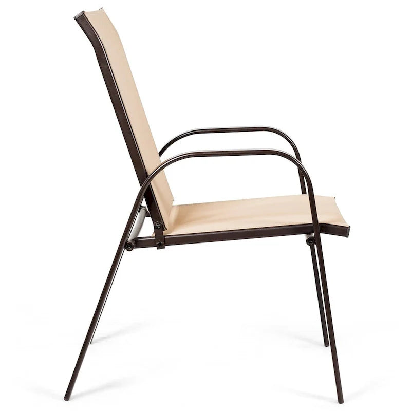 Costway Lot de 4 chaises de jardin et de terrasse avec accoudoirs – Voir détails