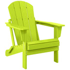 Chaise Adirondack pliante d'extérieur tout temps Polytrends Laguna résistante à la décoloration pour patio