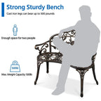 Banc extérieur en métal Yaheetech Banc de jardin de parc - N/A