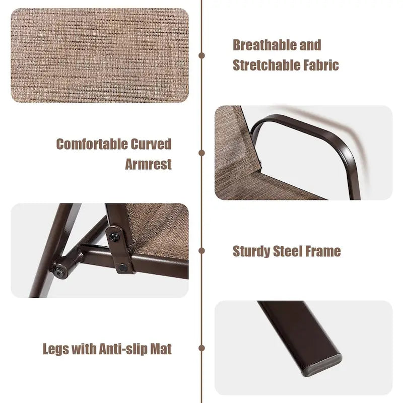 Costway Lot de 4 chaises de jardin et de terrasse avec accoudoirs – Voir détails