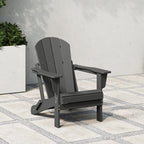 Chaise Adirondack pliante d'extérieur tout temps Polytrends Laguna résistante à la décoloration pour patio