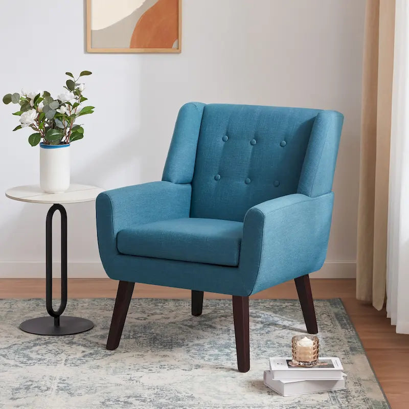 Lot de 2 fauteuils d'appoint modernes capitonnés HUIMO