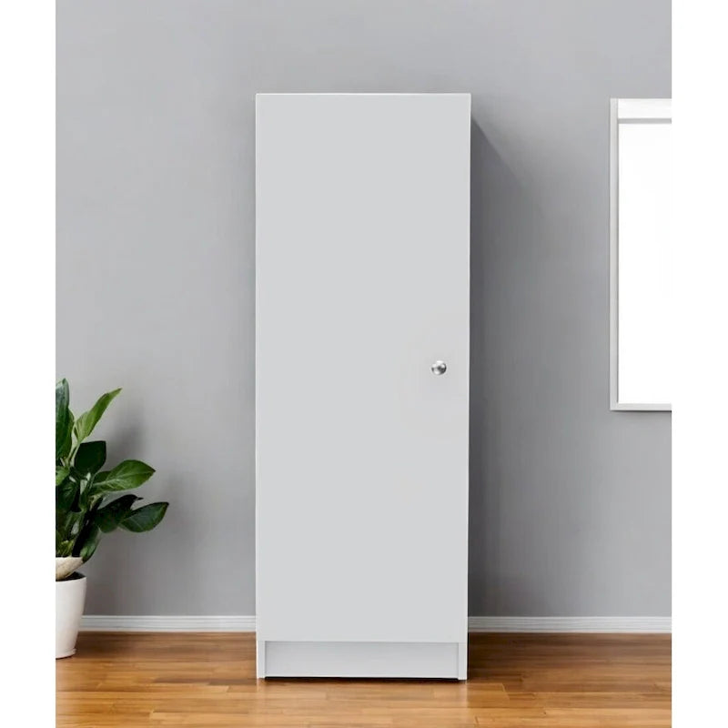 HomeRoots 47 Armoire ou placard de rangement en bois blanc - 16.9 X 47.4 X 12.3