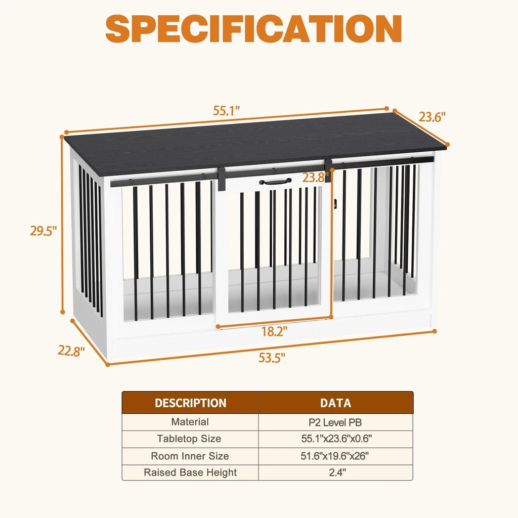 Résidence pour animaux de compagnie avec renfort en tube de fer Cage pour chien élégante et robuste
