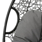 Fauteuil suspendu d'extérieur en osier imperméable avec coussins, siège hamac – Capacité de 136 kg