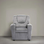 Fauteuil inclinable pour enfants en PVC avec fonction d'inclinaison par poussée, porte-gobelet et repose-pieds confortable