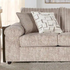 Ensemble canapé, causeuse et fauteuil câlin en velours côtelé à grosses côtes Nason de Roundhill Furniture