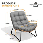 Chaises de jardin Papasan avec coussin, confortables, en rotin PE, avec table d'appoint
