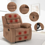 Fauteuil inclinable moelleux avec fonctions massage et chaleur
