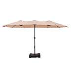 MAISON ARTS Grand Parasol Double Face de 4,5 m avec Base Incluse pour Patio