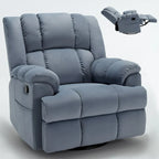 Fauteuil Inclinable Pivotant à Bascule Lazy Boy, Grand Fauteuil Inclinable Manuel Rembourré avec Accoudoirs et Dossier Capitonnés