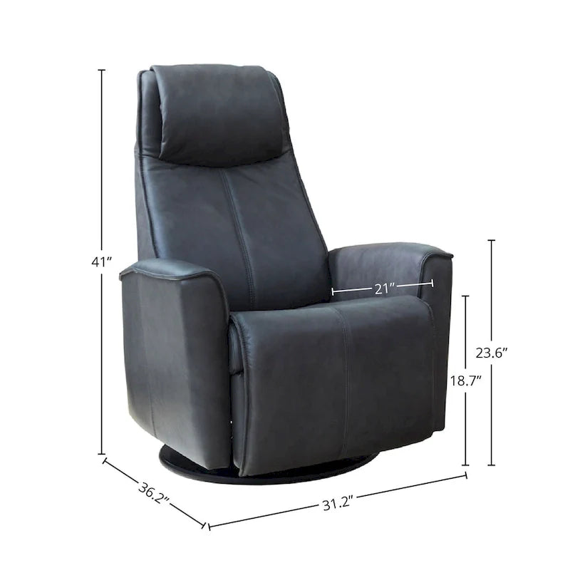 Fauteuil inclinable pivotant en cuir Fjords Urban