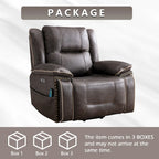 Fauteuil releveur confortable avec massage chauffant, porte-gobelet et port USB